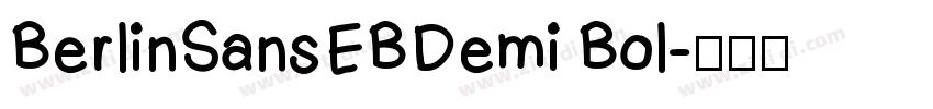BerlinSansEBDemi Bol字体转换